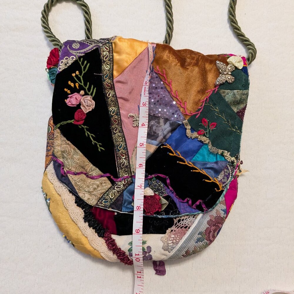 Renaissance Faire Multicolor Patchwork Purse - image 5